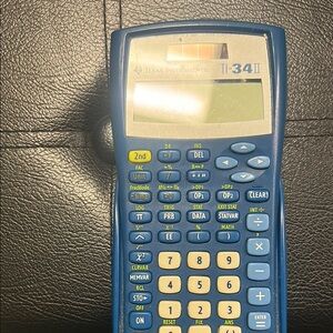 Texas Instruments TI-34 II Calculator in Blue and Yellow